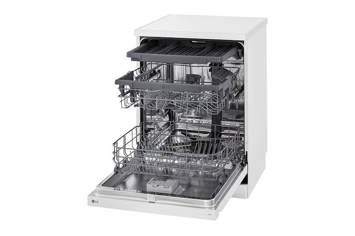 LG QuadWash™ gőzös mosogatógép TrueSteam™ technológiával, 14 teríték, ThinQ™ WiFi funkció, DF243FWS