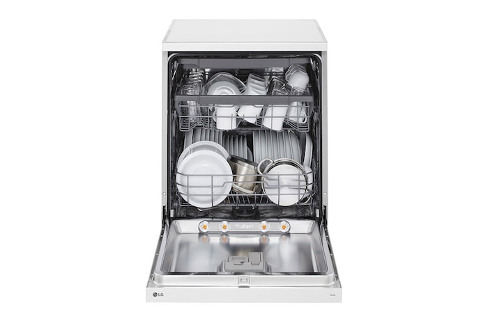 LG QuadWash™ gőzös mosogatógép TrueSteam™ technológiával, 14 teríték, ThinQ™ WiFi funkció, DF243FWS
