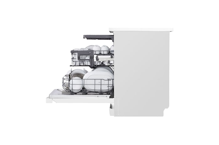 LG QuadWash™ gőzös mosogatógép TrueSteam™ technológiával, 14 teríték, ThinQ™ WiFi funkció, DF243FWS