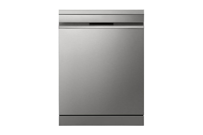 A(z) QuadWash™ gőzös mosogatógép TrueSteam™ technológiával, Automatikus ajtónyitás, 14 teríték, ThinQ™ WiFi funkció, DF455HPS elölnézete
