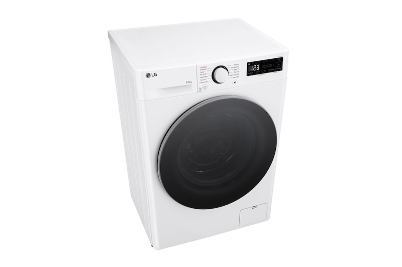 LG 8/5 kg, max. 1200 ford./perc, Gőz mosó-szárítógép, TurboWash™360 és AI DD™ technológia, Keskeny kialakítás, F2DR508S1W
