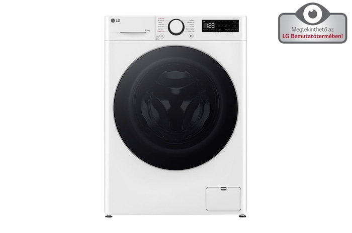 A(z) 8/5 kg, max. 1200 ford./perc, Gőz mosó-szárítógép, TurboWash™360 és AI DD™ technológia, Keskeny kialakítás, F2DR508S1W elölnézete