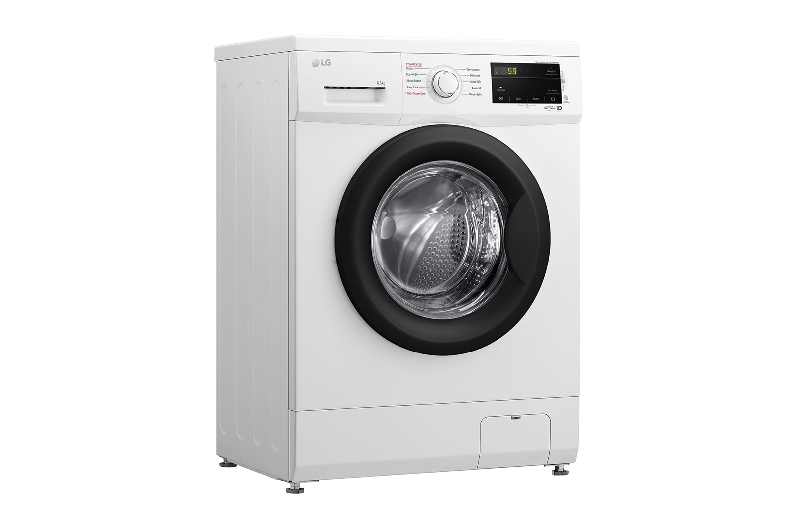 LG 6,5 kg, max. 1200 ford./perc, Gőzmosógép, Keskeny kialakítás, F2J3WS6WE