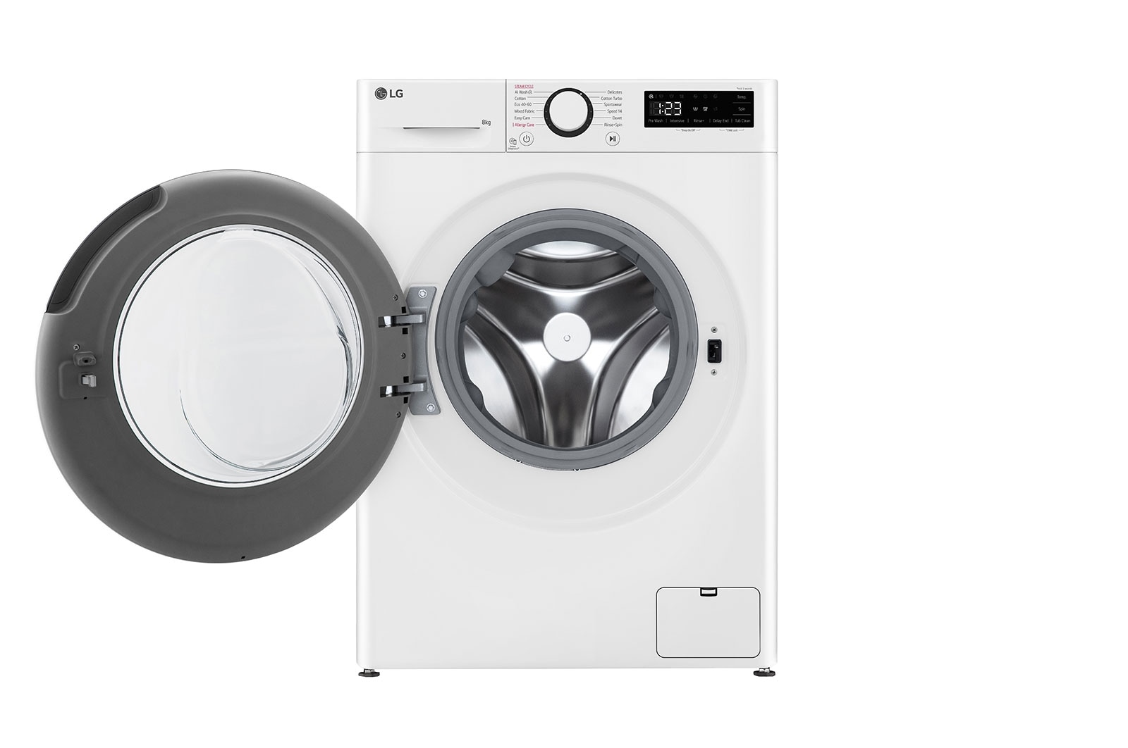 LG 8 kg, max. 1200 ford./perc, Gőzmosógép, AI DD™ technológia, Keskeny kialakítás, F2WR508SBW
