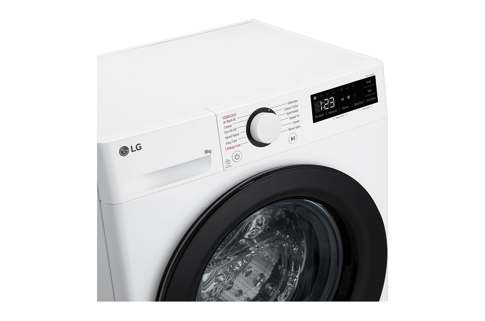 LG 8 kg, max. 1200 ford./perc, Gőzmosógép, AI DD™ technológia, Keskeny kialakítás, F2WR508SBW