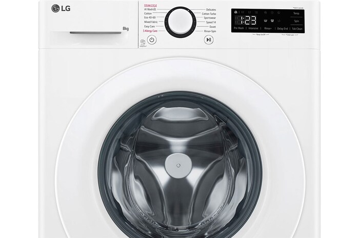 LG 8 kg, max. 1200 ford./perc, Gőzmosógép, AI DD™ technológia, Keskeny kialakítás, F2WR508SWW