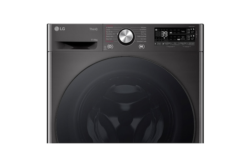 LG 11/6 kg, max. 1400 ford./perc, Gőz mosó-szárítógép, TurboWash™360, AI DD™ és WiFi funkció, F4DR711S2BA