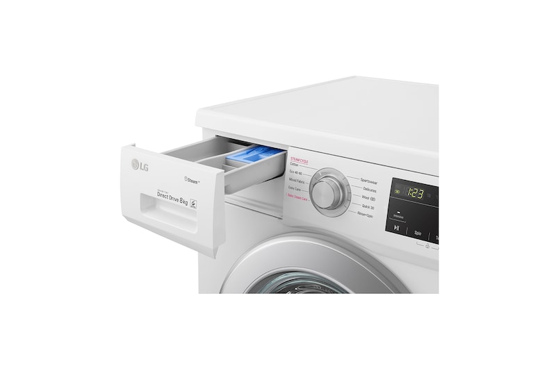 LG 8 kg, max. 1400 ford./perc, Gőzmosógép , F4J3TS4WE