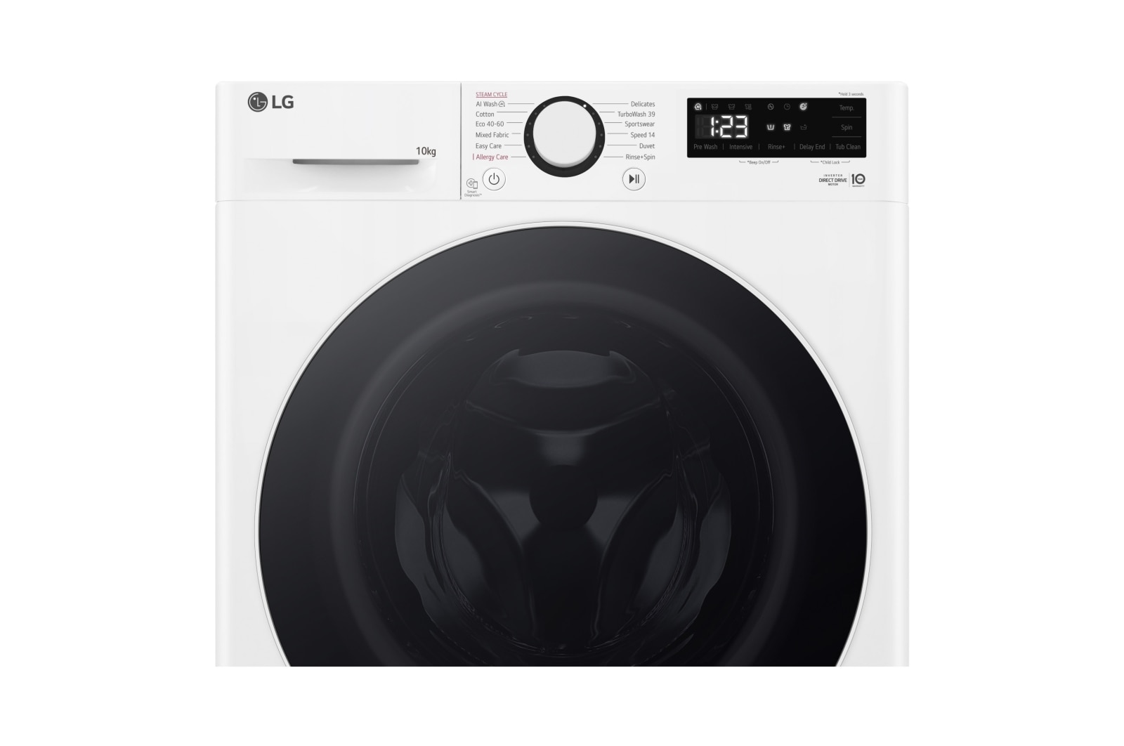 LG 10 kg, max. 1400 ford./perc, Gőzmosógép, TurboWash™360, AI DD™, F4WR510S0W