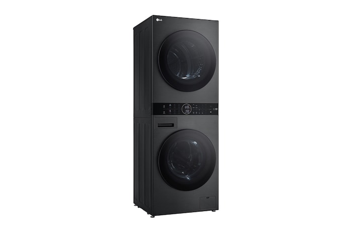LG  WashTower™ 12/10 kg, max. 1400 ford./perc,  Steam™, TurboWash™360, Automatikus kondenzátortisztítás és ThinQ™ WiFi funkció, WT1210BBF