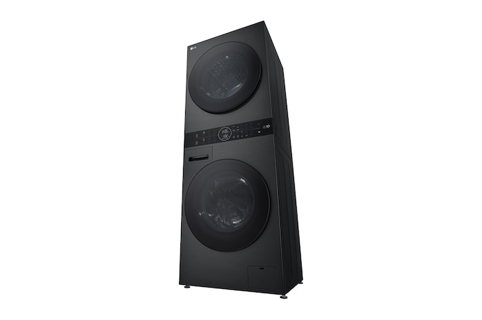 LG  WashTower™ 12/10 kg, max. 1400 ford./perc,  Steam™, TurboWash™360, Automatikus kondenzátortisztítás és ThinQ™ WiFi funkció, WT1210BBF