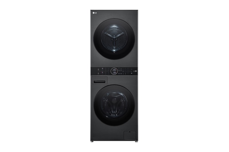 LG  WashTower™ 12/10 kg, max. 1400 ford./perc,  Steam™, TurboWash™360, Automatikus kondenzátortisztítás és ThinQ™ WiFi funkció, WT1210BBF