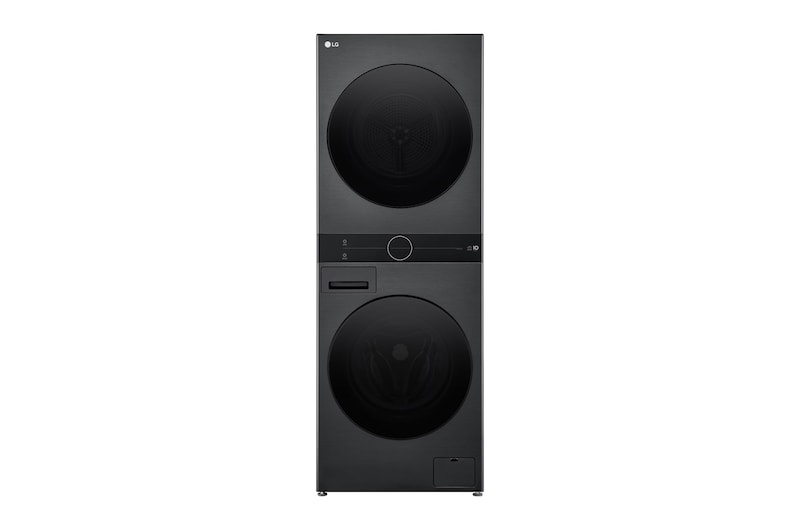 LG  WashTower™ 12/10 kg, max. 1400 ford./perc,  Steam™, TurboWash™360, Automatikus kondenzátortisztítás és ThinQ™ WiFi funkció, WT1210BBF