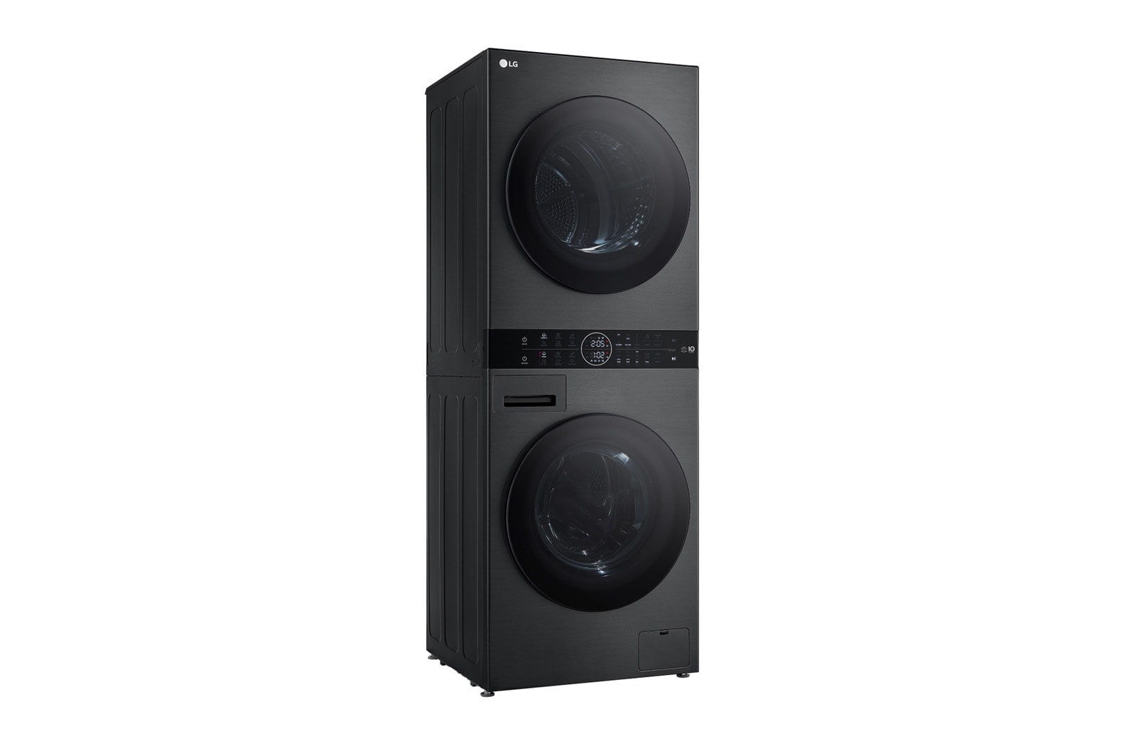 LG  WashTower™ 12/10 kg, max. 1400 ford./perc,  Steam™, TurboWash™360, Automatikus kondenzátortisztítás és ThinQ™ WiFi funkció, WT1210BBF