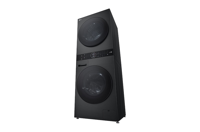 LG  WashTower™ 12/10 kg, max. 1400 ford./perc,  Steam™, TurboWash™360, Automatikus kondenzátortisztítás és ThinQ™ WiFi funkció, WT1210BBF