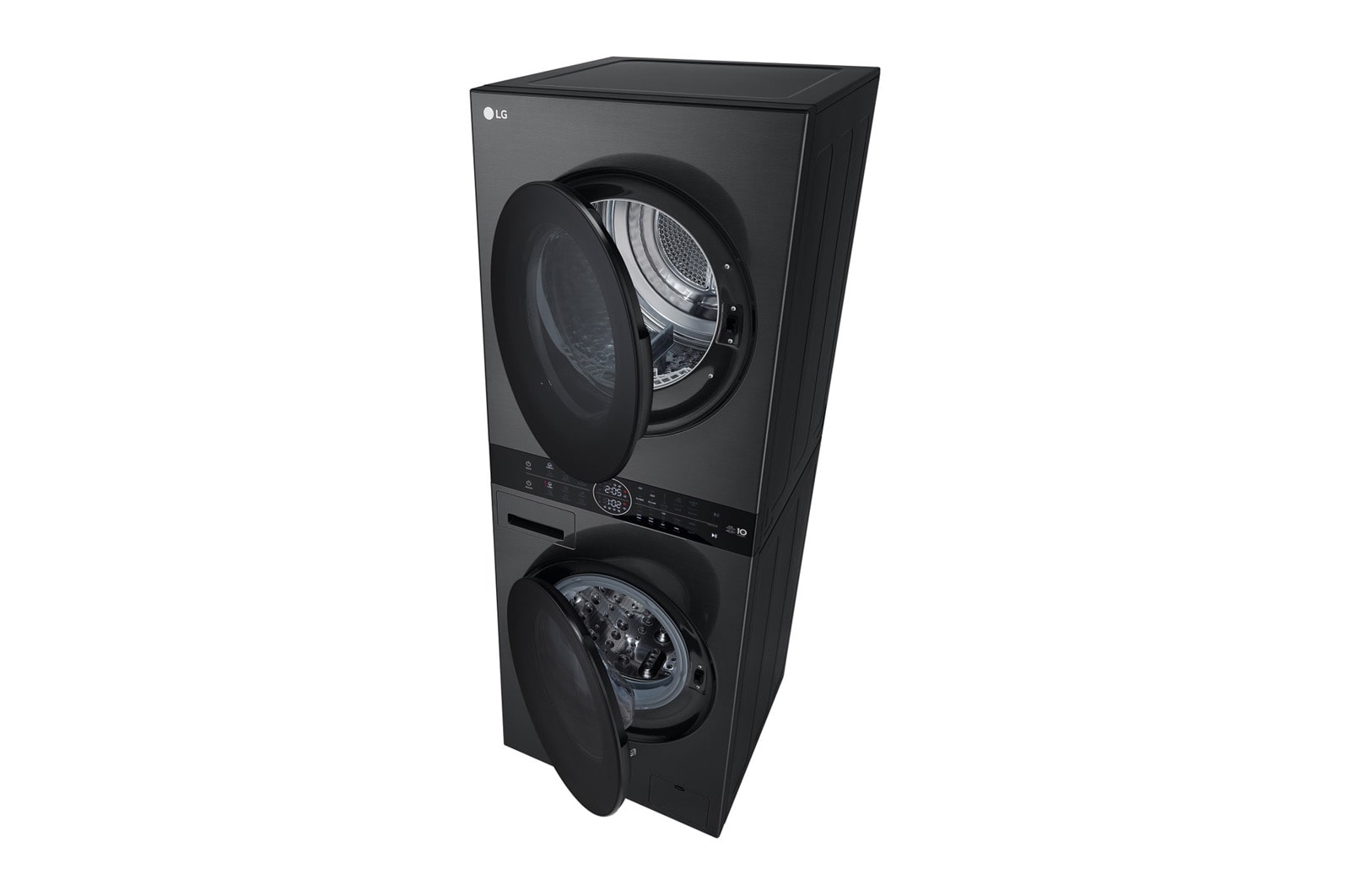 LG  WashTower™ 12/10 kg, max. 1400 ford./perc,  Steam™, TurboWash™360, Automatikus kondenzátortisztítás és ThinQ™ WiFi funkció, WT1210BBF