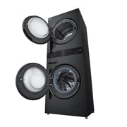 LG  WashTower™ 12/10 kg, max. 1400 ford./perc,  Steam™, TurboWash™360, Automatikus kondenzátortisztítás és ThinQ™ WiFi funkció, WT1210BBF