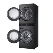 LG  WashTower™ 12/10 kg, max. 1400 ford./perc,  Steam™, TurboWash™360, Automatikus kondenzátortisztítás és ThinQ™ WiFi funkció, WT1210BBF