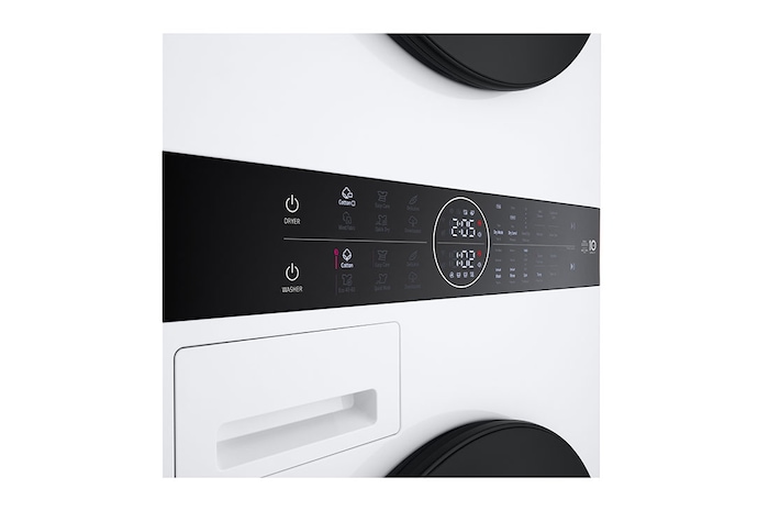 LG  WashTower™, 12/10 kg, max. 1400 ford./perc, Steam™, TurboWash™360, Automatikus kondenzátortisztítás és ThinQ™ WiFi funkció, WT1210WWF