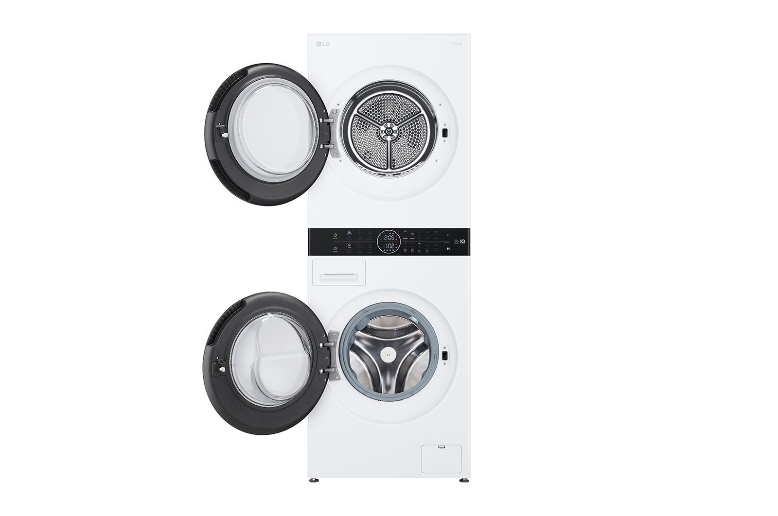 LG  WashTower™, 12/10 kg, max. 1400 ford./perc, Steam™, TurboWash™360, Automatikus kondenzátortisztítás és ThinQ™ WiFi funkció, WT1210WWF