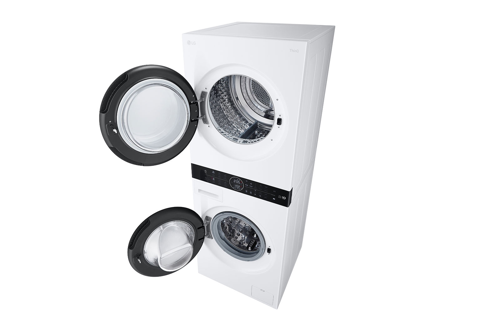 LG  WashTower™, 12/10 kg, max. 1400 ford./perc, Steam™, TurboWash™360, Automatikus kondenzátortisztítás és ThinQ™ WiFi funkció, WT1210WWF