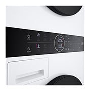 LG  WashTower™, 12/10 kg, max. 1400 ford./perc, Steam™, TurboWash™360, Automatikus kondenzátortisztítás és ThinQ™ WiFi funkció, WT1210WWF
