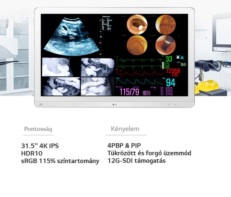 Pontosság: 31.5"" 4K IPS / HDR10 / sRGB 115% színtartomány Kényelem: 4PBP