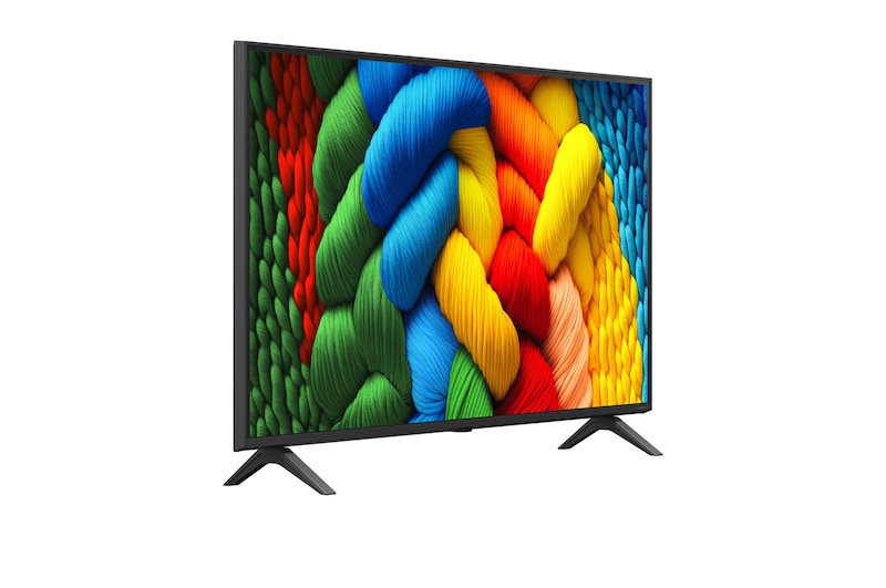LG NanoCell NANO80 TV balra néző oldalnézete.