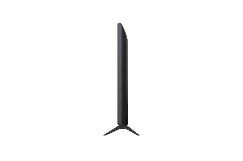 LG NanoCell NANO80 TV balra néző oldalnézete.