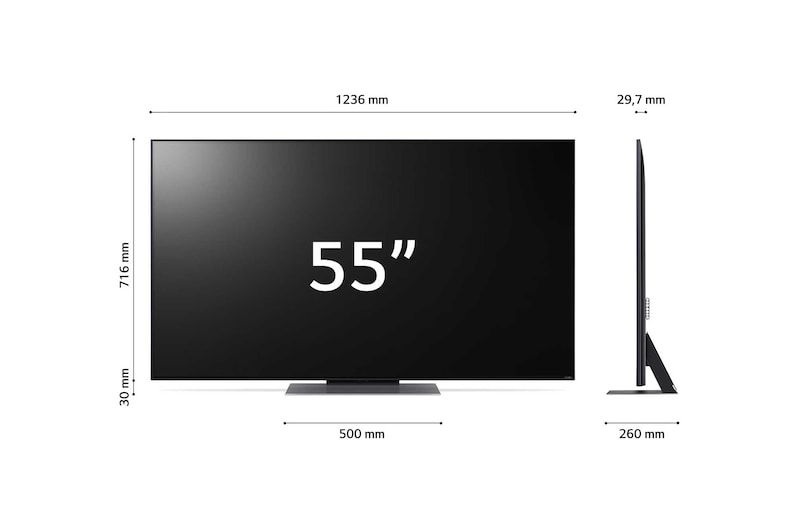 LG QNED 55 colos 4K okos TV, 2023, 55QNED813RE
