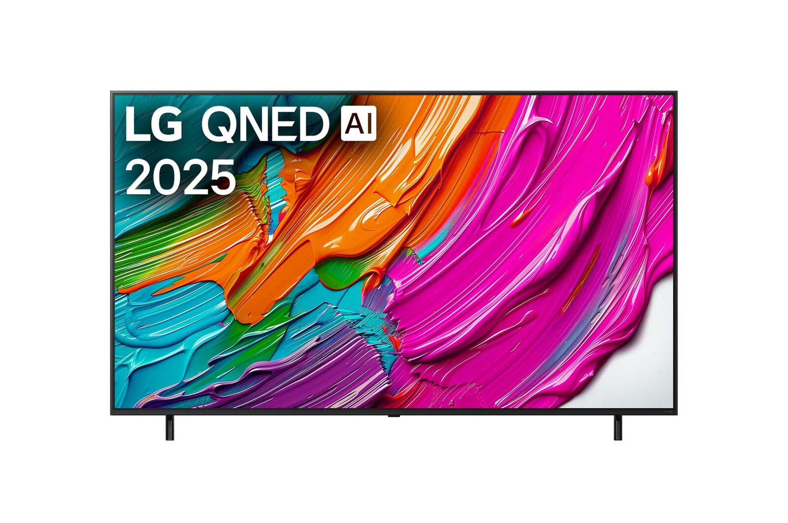 Front view of 75 colos LG QNED AI QNED8E 4K Smart TV 2025 75QNED8EA6B