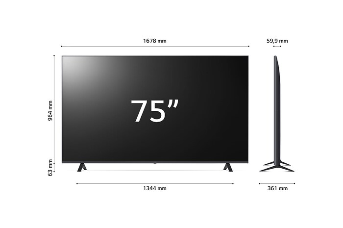 LG UHD UR78 75 colos, 4K Smart TV, 2023, 75UR78003LK