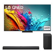 A(z) 65 colos LG QNED86 4K Smart TV 2024 &#43; S70TY Dolby Atmos 3.1.1 csatornával B65QNED86T.S70TY elölnézete