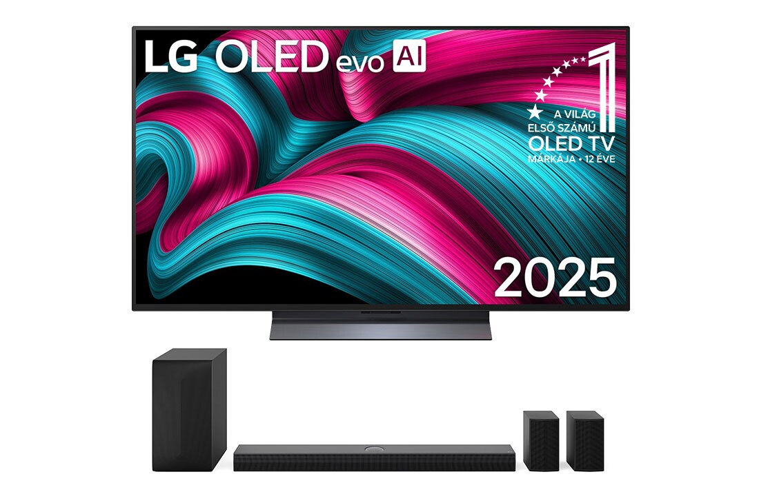 48 colos LG OLED evo AI C5E 4K Smart TV és S70TR LG Home Theater Soundbar