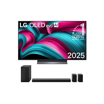 48 colos LG OLED evo AI C5E 4K Smart TV és S70TR LG Home Theater Soundbar