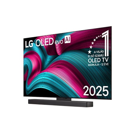55 colos LG OLED evo AI C5 4K Smart TV és SC9S 3.1.3 Dolby Atmos soundbar