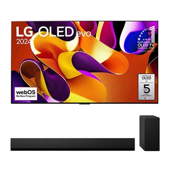 55 colos LG OLED evo G4 4K Smart TV 2024 + SG10TY Dolby Atmos 3.1 csatornás hangprojektor