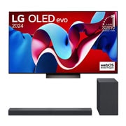 A(z) 65 colos LG OLED evo C4 4K Smart TV 2024 &#43; SC9S 3.1.3 Dolby Atmos soundbar BOLED65C41.SC9 elölnézete