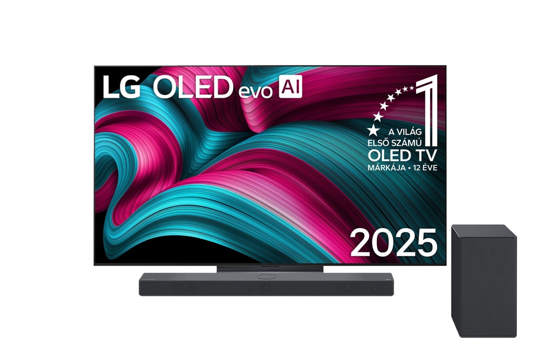  65 colos LG OLED evo AI C5 4K Smart TV + SC9S 3.1.3 Dolby Atmos soundbar