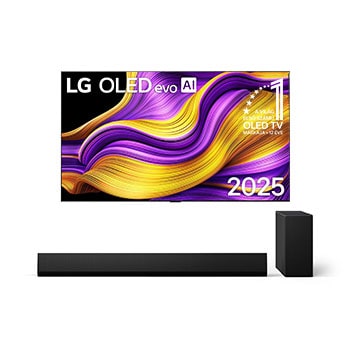 65 colos LG OLED evo AI G5 4K Smart TV + LG Soundbar TV-hez SG10TY Dolby Atmos 3.1 csatornás hangprojektor