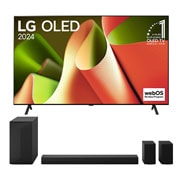 A(z) 77 colos LG OLED B4 4K Smart TV 2024 &#43; S60TR 5.1 csatornás hangprojektor 2024 BOLED77B43.S60TR elölnézete