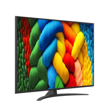 LG NanoCell NANO81 TV balra néző oldalnézete.