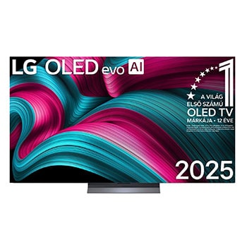 LG OLED evo AI C5 4K Smart TV elölnézet "A világ első számú OLED TV márkája 12 éve" logóval