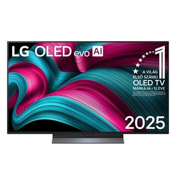 LG OLED evo AI 48C5 4K Smart TV elölnézet