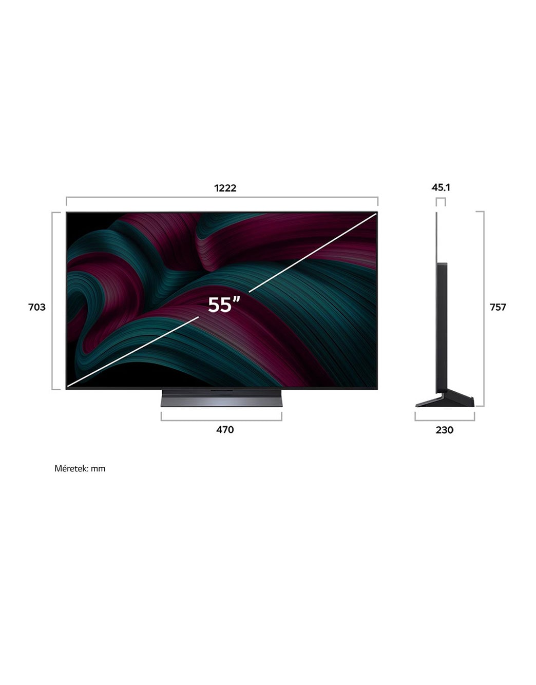 55 colos LG OLED evo AI C5 Smart TV OLED55C51LA | LG HU