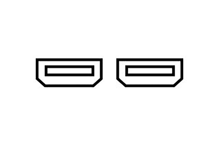 2 HDMI port piktogram képe.