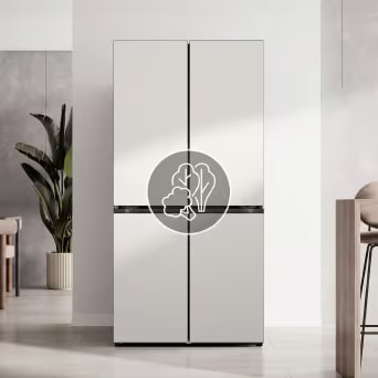 LG Négyajtós hűtőszekrény AI Frissesség ikonnal