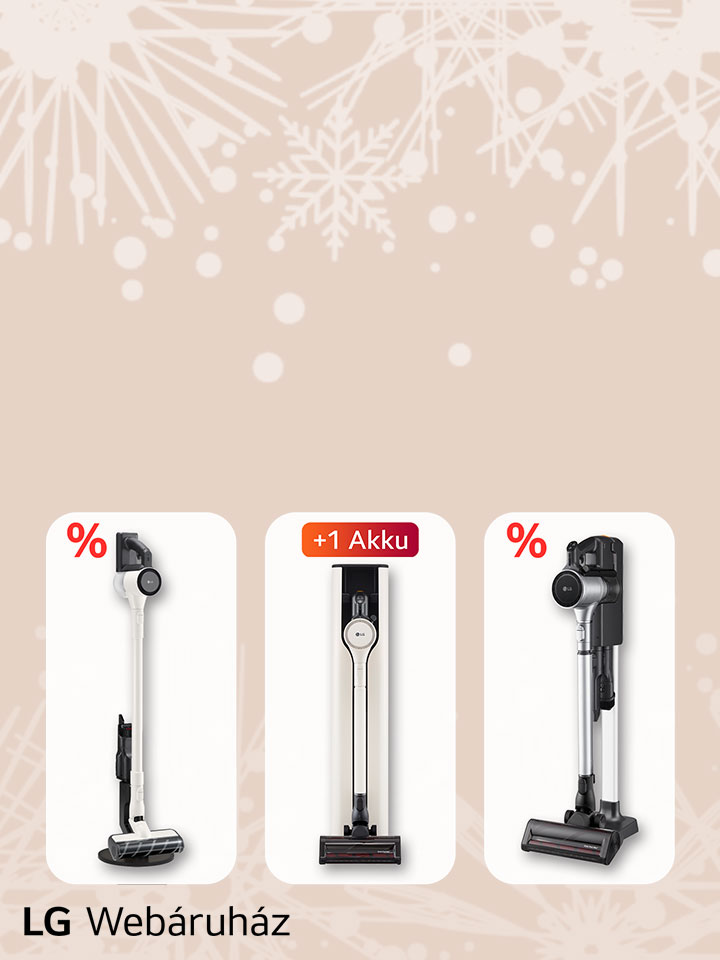 Válasszon kedvezményesen LG vezeték nélküli álló porszívót!