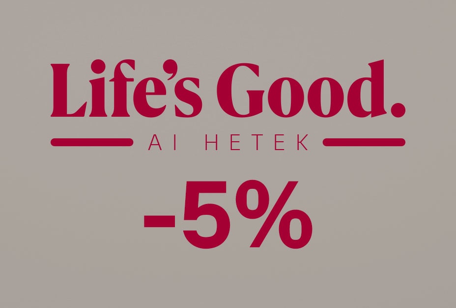 5% kedvezmény minden LG Webáruházban kapható termékre!