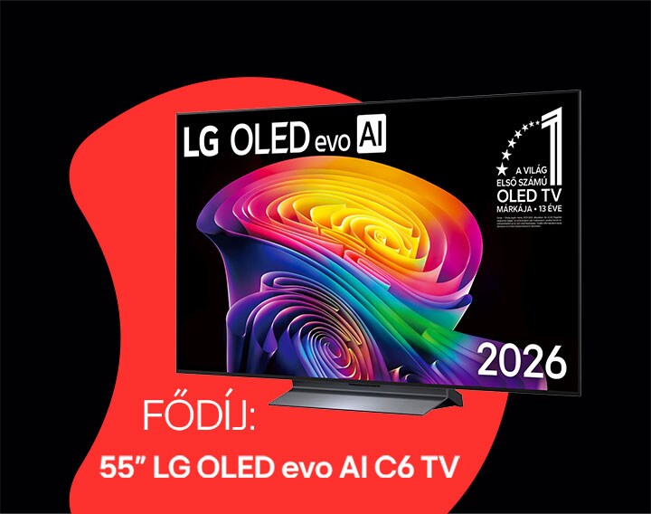 Fődíj: 55" LG OLED evo AI C6 TV